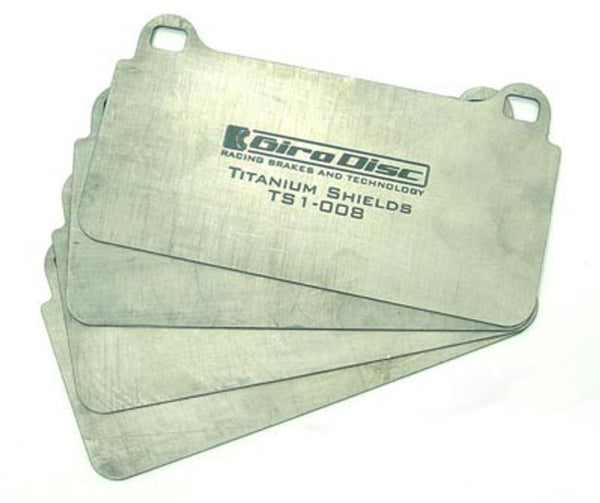 GiroDisc 2020 Subaru WRX (w/Brembo Calipers Performance Pkg) Front Titanium Pad Shields - Bull Strap