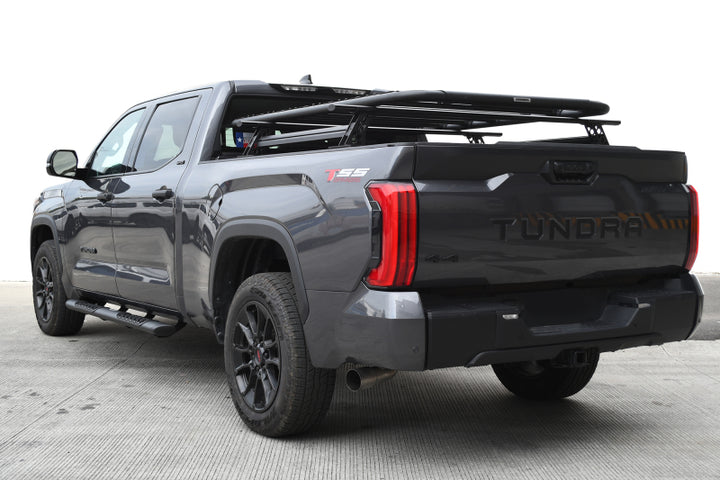 Go Rhino 15-22 Ford F-150 / 19-22 RAM 1500 / 07-21 Toyota Tundra XRS Cross Bars Kit - Tex. Blk - Bull Strap