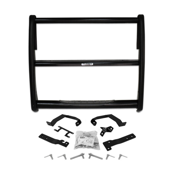 Go Rhino 17-19 Ford F-250/F-350 Super Duty 3000 Series StepGuard - Black (Center Grille Guard Only) - Bull Strap