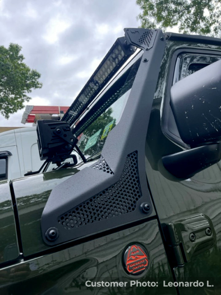 Go Rhino 18-20 Jeep Wrangler JL/JLU/Gladiator JT XE Windshield Light Bar Mount - 50in Single Row - Bull Strap