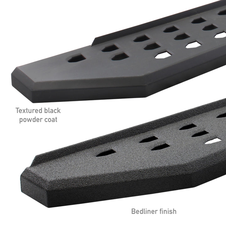 Go Rhino 2022 Toyota Tundra Crew Max Kit w/RB20 Running Board + Brkts + 4 RB20 Drop Steps - Tex. Blk - Bull Strap