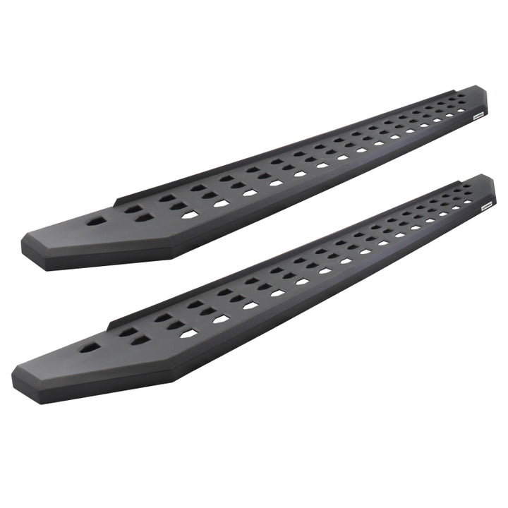 Go Rhino 2022 Toyota Tundra Crew Max Kit w/RB20 Running Board + Brkts + 4 RB20 Drop Steps - Tex. Blk - Bull Strap