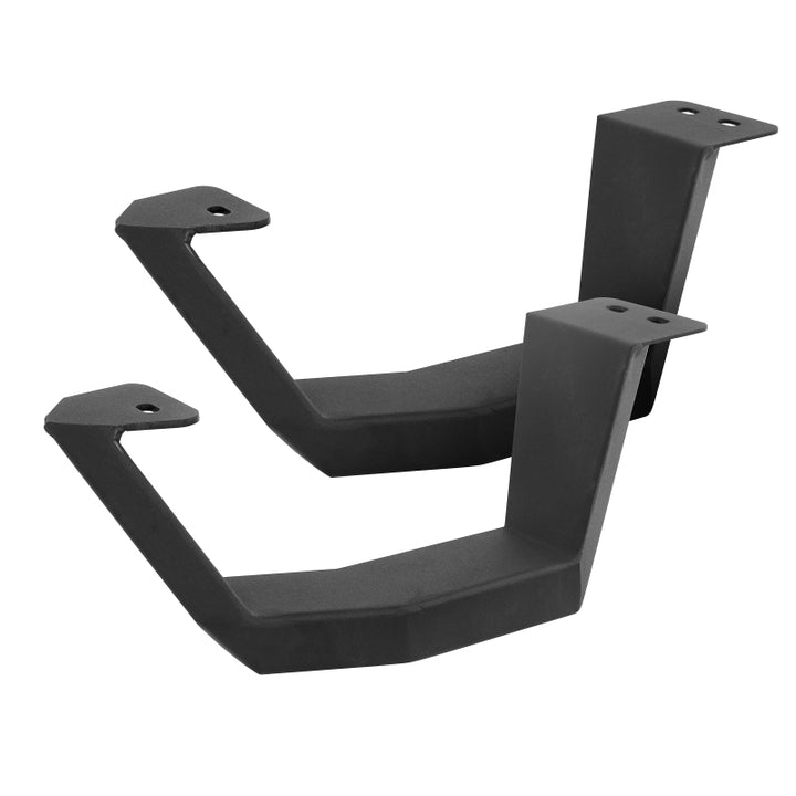 Go Rhino 2022 Toyota Tundra Crew Max Kit w/RB20 Running Board + Brkts + 4 RB20 Drop Steps - Tex. Blk - Bull Strap