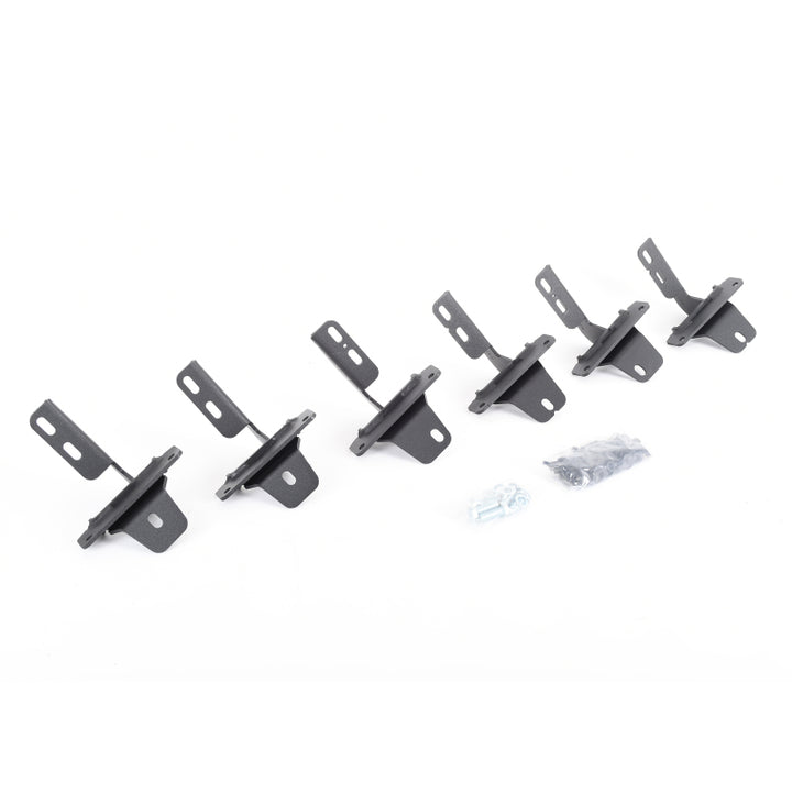 Go Rhino 21-22 Ford Bronco (Excl. Sport) 4DR Mtg. Brackets (V-Series V3/RB10+RB20 Slim) - Tex. Blk - Bull Strap