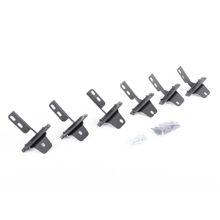 Go Rhino 21-22 Ford Bronco (Excl. Sport) 4DR Mtg. Brackets (V-Series V3/RB10+RB20 Slim) - Tex. Blk - Bull Strap