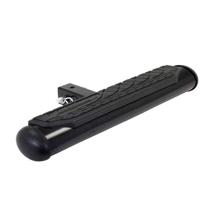 Go Rhino 4in Oval Hitch Step - Black - Bull Strap