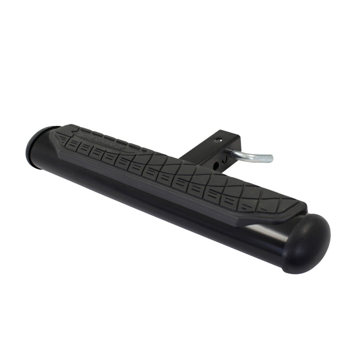 Go Rhino 4in Oval Hitch Step - Black - Bull Strap
