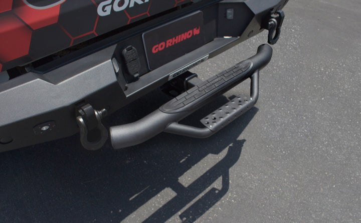 Go Rhino Dominator Hitch Step - Black - Bull Strap