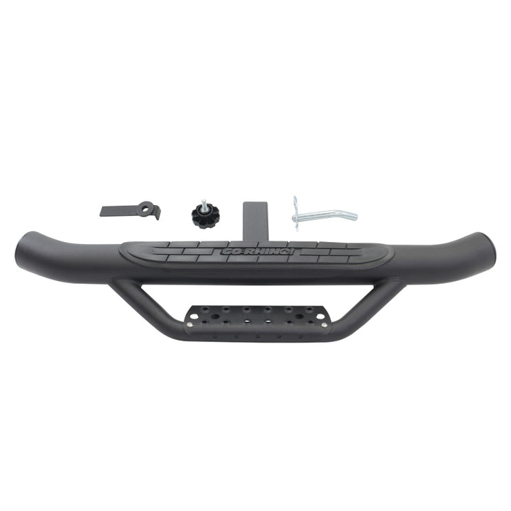 Go Rhino Dominator Hitch Step - Black - Bull Strap