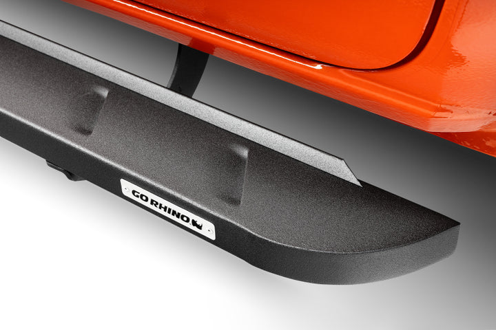 Go Rhino RB10 Slim Running Boards - Universal 87in. - Tex. Blk - Bull Strap