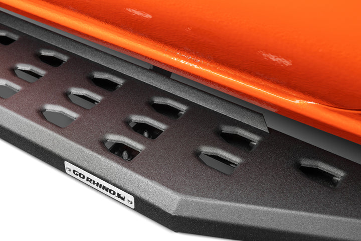 Go Rhino RB20 Running Boards - Tex Black - 80in - Bull Strap