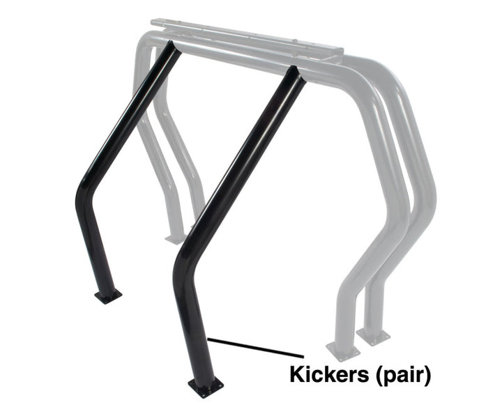 Go Rhino RHINO Bed Bar - Kickers - Black - Bull Strap
