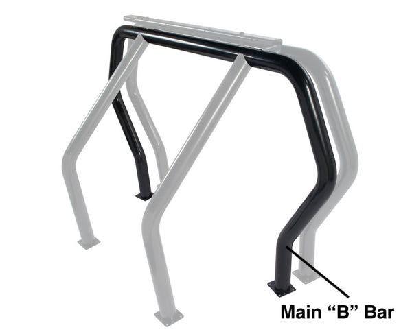Go Rhino RHINO Bed Bar - Rear Main B bar - Black - Bull Strap