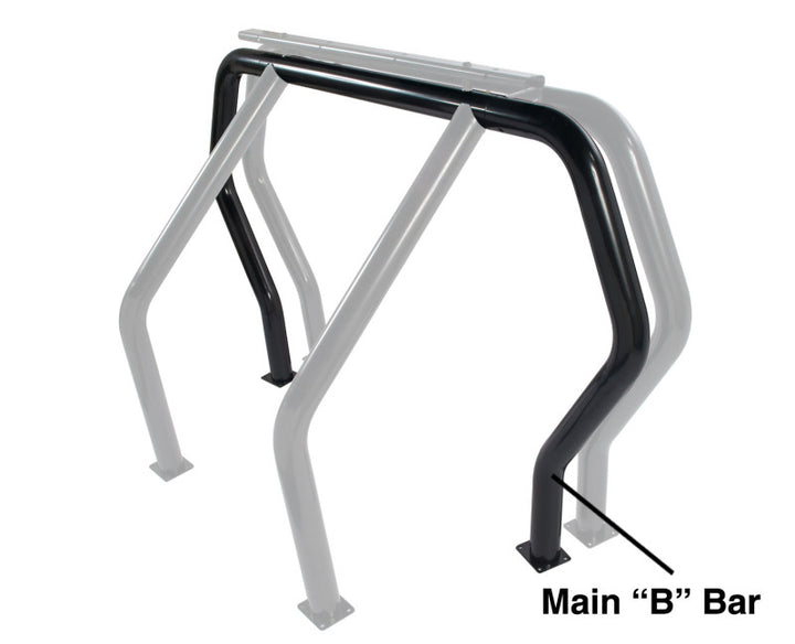 Go Rhino RHINO Bed Bar - Rear Main B bar - Black - Bull Strap