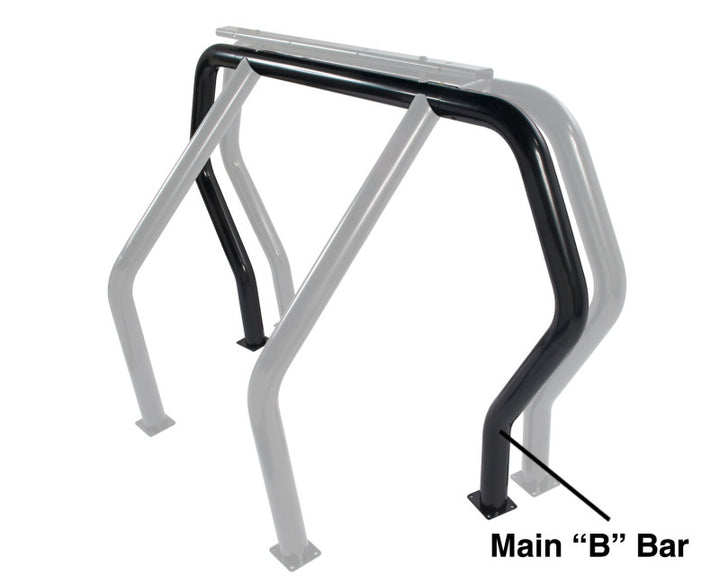 Go Rhino RHINO Bed Bar - Rear Main B bar - Black - Bull Strap