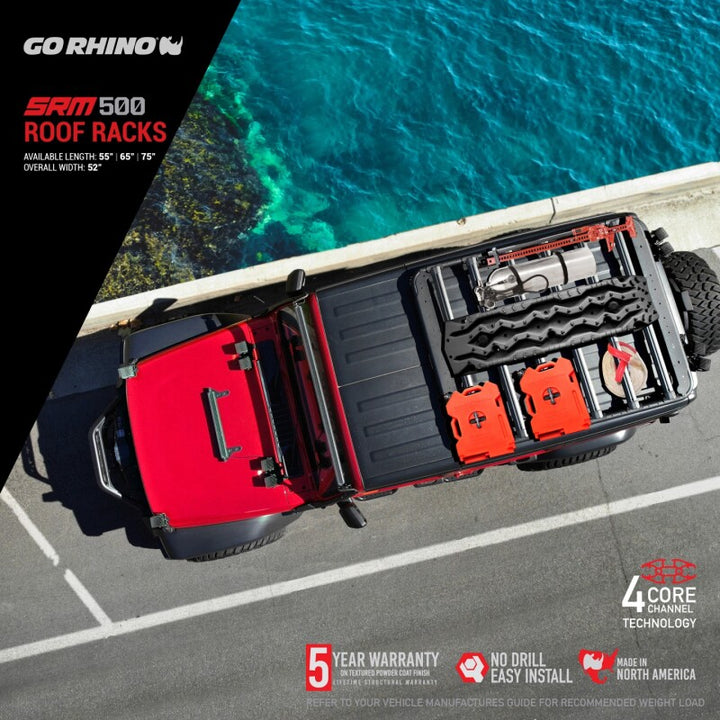 Go Rhino SRM 500 Roof Rack - 65in - Bull Strap