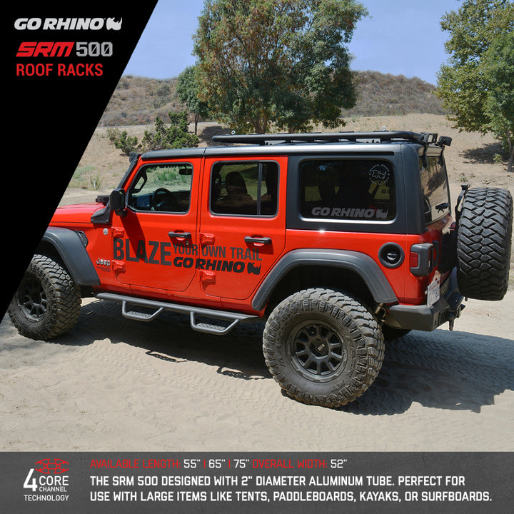 Go Rhino SRM 500 Roof Rack - 65in - Bull Strap