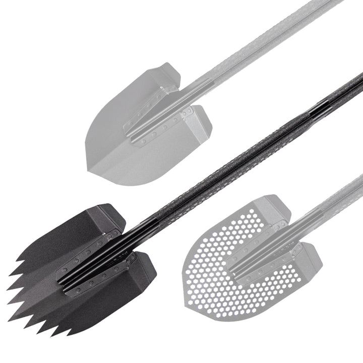 Go Rhino Xventure Gear Sharktooth Stackable Shovel - Textured Black - Bull Strap