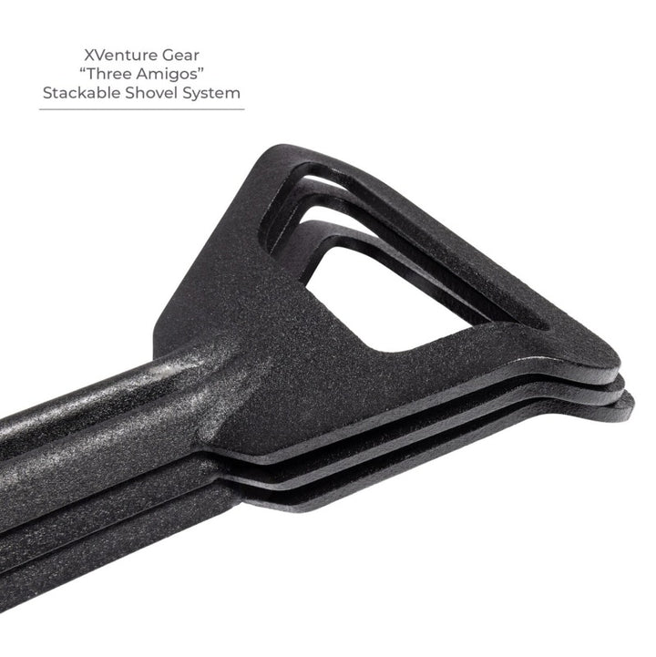 Go Rhino Xventure Gear Sharktooth Stackable Shovel - Textured Black - Bull Strap