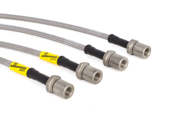 Goodridge 08-14 Subaru STi (w/Brembo Calipers) Stainless Steel Brake Line Kit - Bull Strap