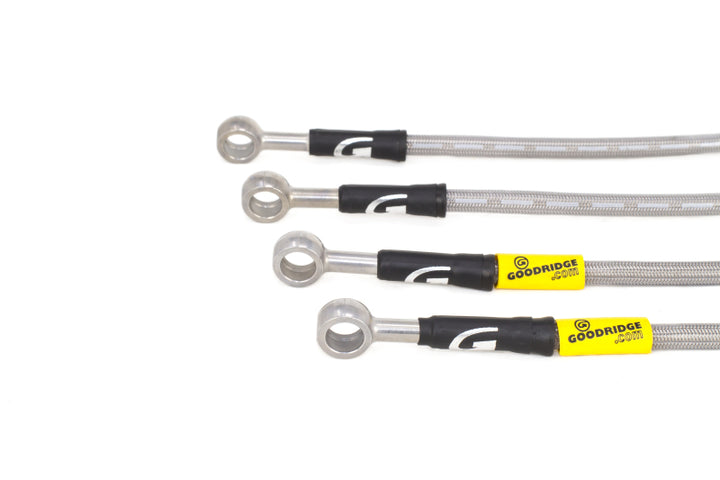Goodridge 08-14 Subaru STi (w/Brembo Calipers) Stainless Steel Brake Line Kit - Bull Strap