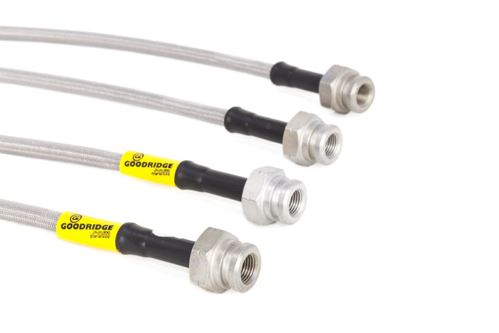 Goodridge 09-14 Honda Fit (Non-EV Models) Stainless Steel Brake Line Kit - Bull Strap