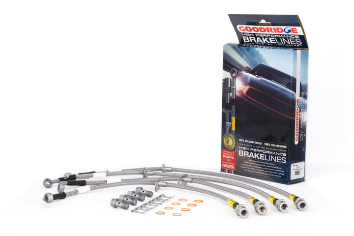 Goodridge 13-15 Subaru Crosstrek XV (All Models) SS Brake Line Kit - Bull Strap