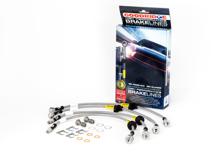 Goodridge 15-18 Ford Focus RS (RS MK3 Only) Stainless Steel Brake Line Kit - Bull Strap