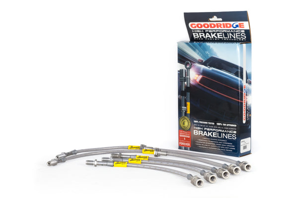 Goodridge 8/84-7/87 Toyota Corolla GTS Stainless Steel Brake Line Kit - Bull Strap