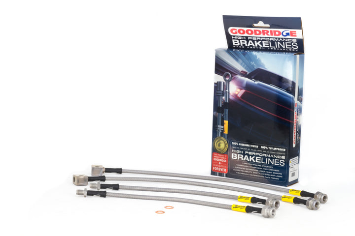 Goodridge 89-02 Nissan Skyline (R32/R33/R34) Stainless Steel Brake Line Kit - Bull Strap