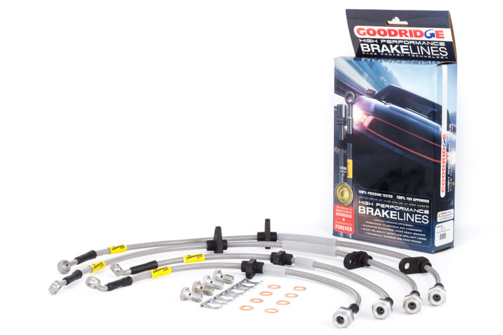 Goodridge 94-01 Acura Integra / 92-95 Honda Civic (w/Rear Disc & ABS) Stainless Steel Brake Line Kit - Bull Strap