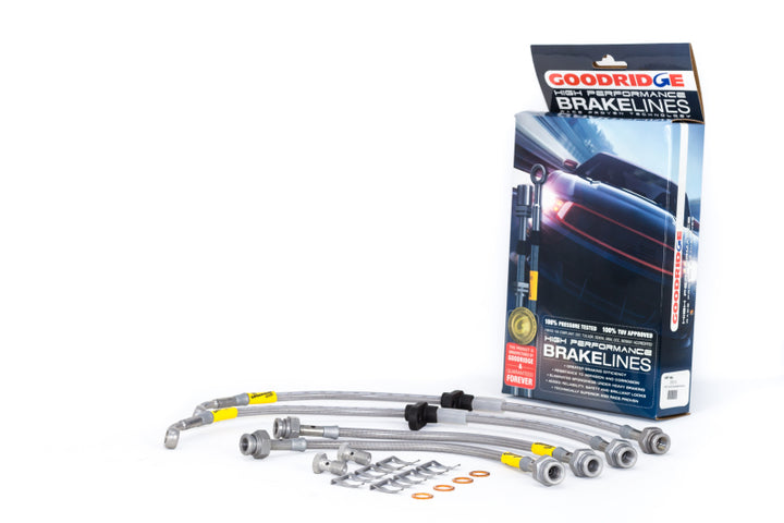 Goodridge 96-00 Honda Civic CX/DX/HX w/ Small Front Rotors SS Brake Lines - Bull Strap