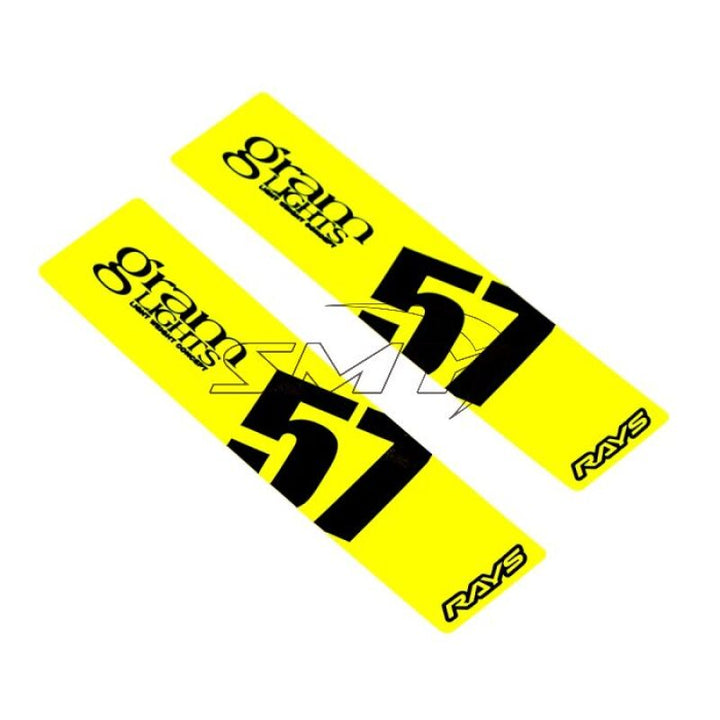 Gram Lights 57DR/57CR Spoke Sticker Luminous Yellow (2 PCS) - Bull Strap