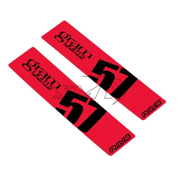 Gram Lights 57DR/57CR Spoke Sticker Red (2 PCS) - Bull Strap