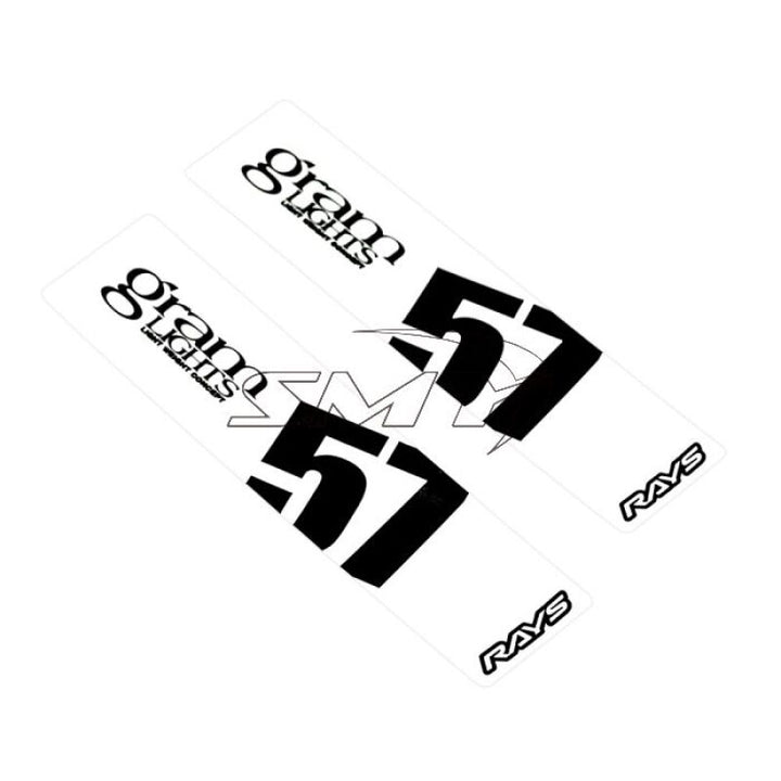 Gram Lights 57DR/57CR Spoke Sticker White (2 PCS) - Bull Strap