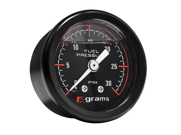 Grams Performance 0-30 PSI Fuel Pressure Gauge - Bull Strap