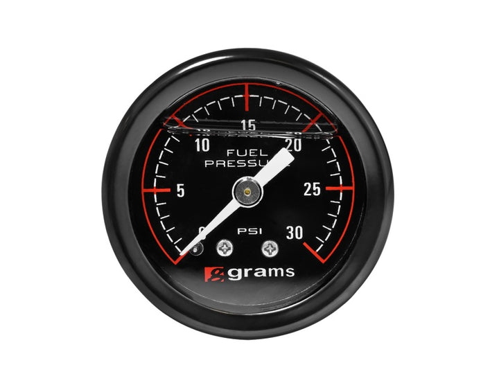 Grams Performance 0-30 PSI Fuel Pressure Gauge - Bull Strap