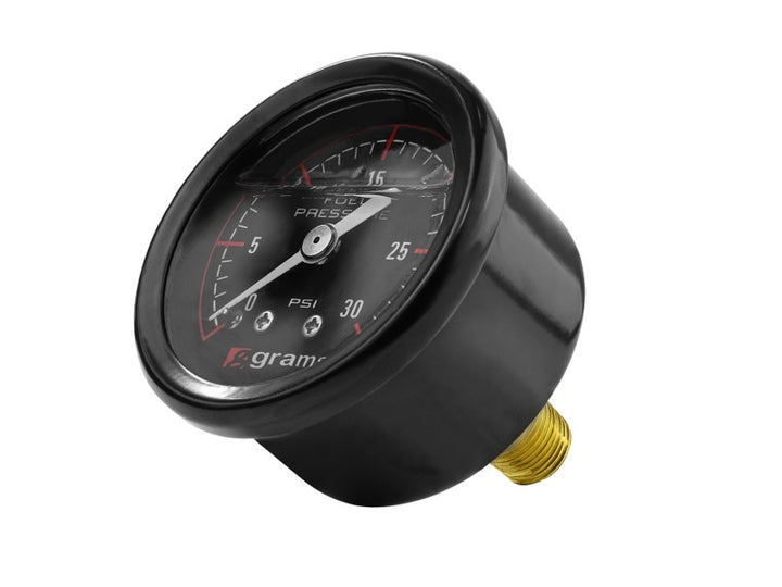 Grams Performance 0-30 PSI Fuel Pressure Gauge - Bull Strap