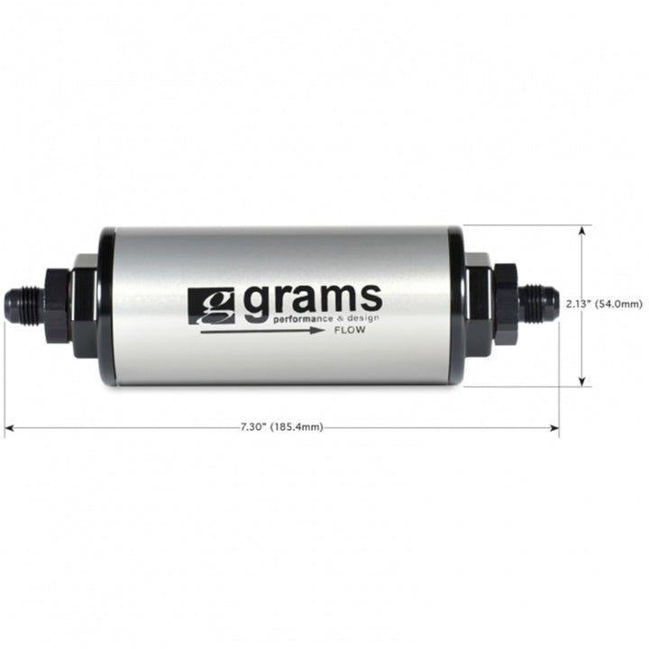 Grams Performance 20 Micron -6AN Fuel Filter - Bull Strap