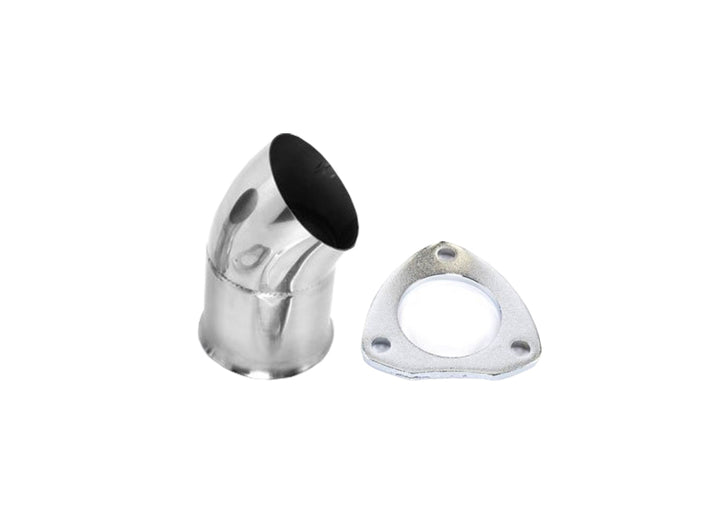 Granatelli 3.0in 304SS Turn Down w/3-Bolt Flange & Gasket - Bull Strap