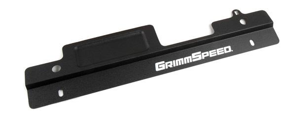 GrimmSpeed 02-07 Subaru Impreza/WRX / 04-07 STI Radiator Shroud w/Tool Tray - Black - Bull Strap