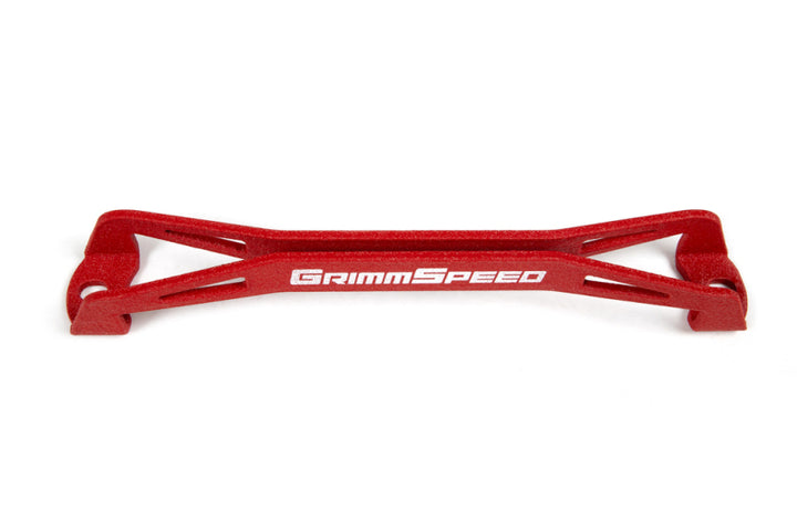 GrimmSpeed 08-18 Subaru WRX/STI Lightweight Battery Tie Down - Red - Bull Strap