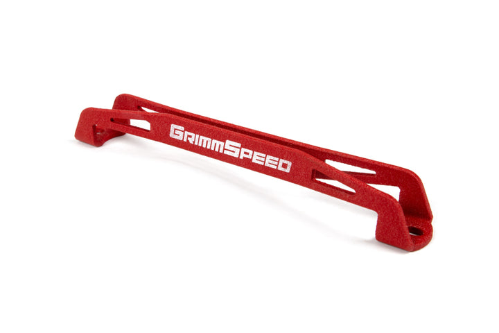 GrimmSpeed 08-18 Subaru WRX/STI Lightweight Battery Tie Down - Red - Bull Strap