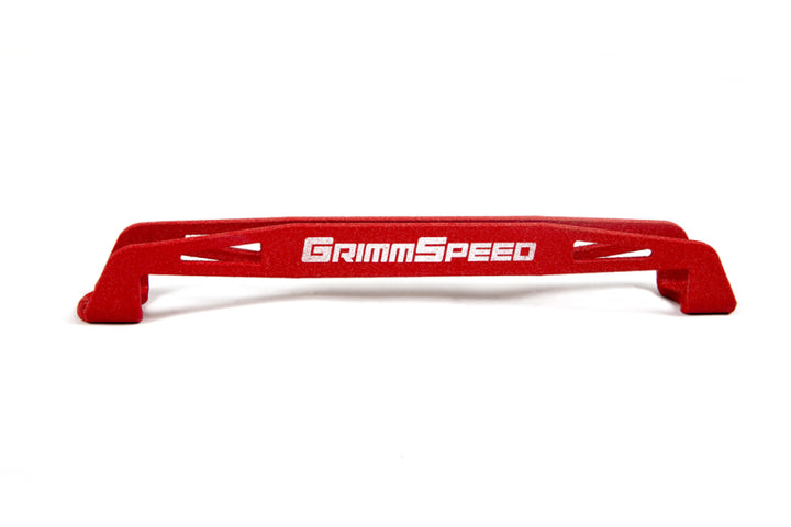 GrimmSpeed 08-18 Subaru WRX/STI Lightweight Battery Tie Down - Red - Bull Strap