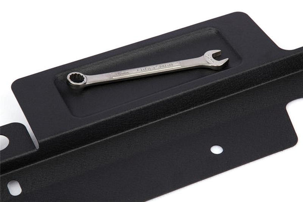 GrimmSpeed 08+ Subaru Impreza/WRX/STI Radiator Shroud w/Tool Tray - Black - Bull Strap