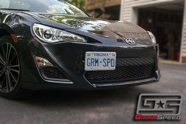 GrimmSpeed 10+ Subaru Legacy/Outback / 13+ Subaru BRZ/13+ Scion FR-S License Plate Relocation Kit - Bull Strap