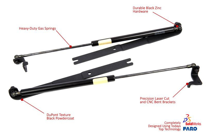 GrimmSpeed 13+ Subaru BRZ / 13+ Scion FR-S Hood Struts - Bull Strap