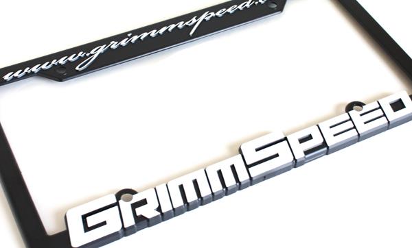 GrimmSpeed License Plate Frame (Pair) - Bull Strap