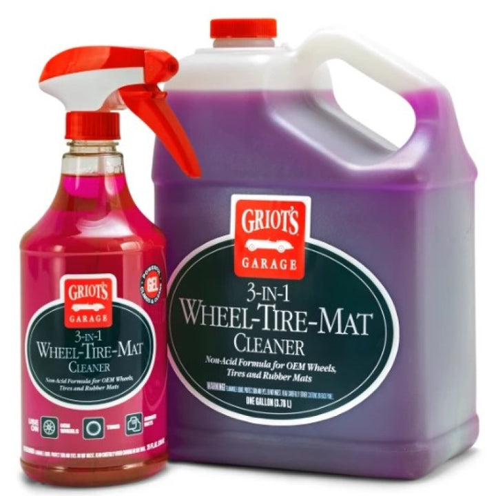 Griots Garage 3 In 1 Wheel Tire Mat Cleaner- 25 Ounces - Bull Strap