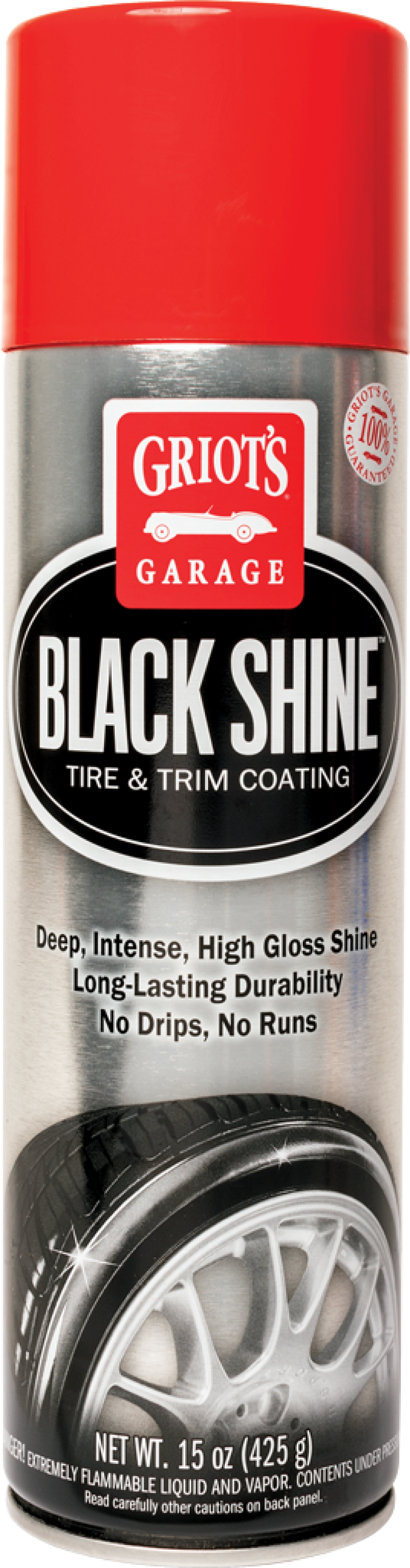 Griots Garage Black Shine Tire and Trim Coating - 15oz (Aerosol) - Bull Strap
